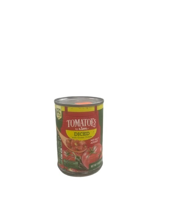 Lidl diced tomatoes with green chilli 283g