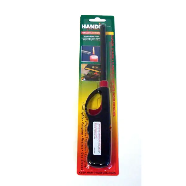 thumbnail interactive-video image 1 of Handi Flame 3-Pack Refillable Utility Lighters For BBQ, Candles, Fireplace 1 of 6