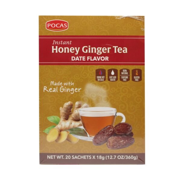 Pocas instant honey ginger tea with date flavor 360g