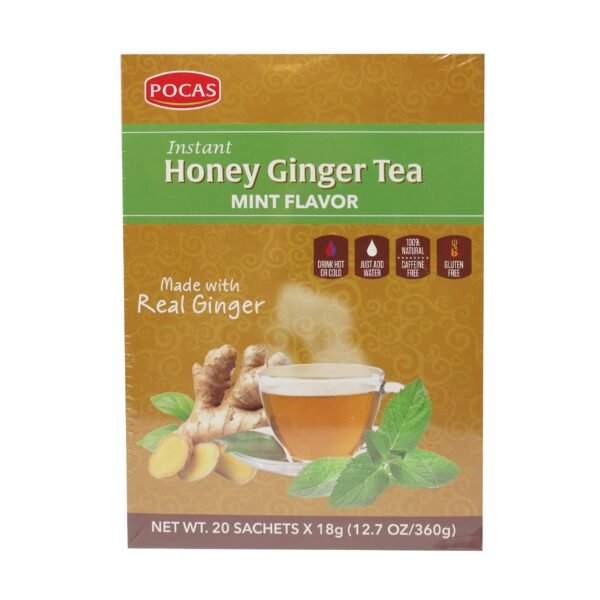 Pocas instant honey ginger tea with mint flavor 360g