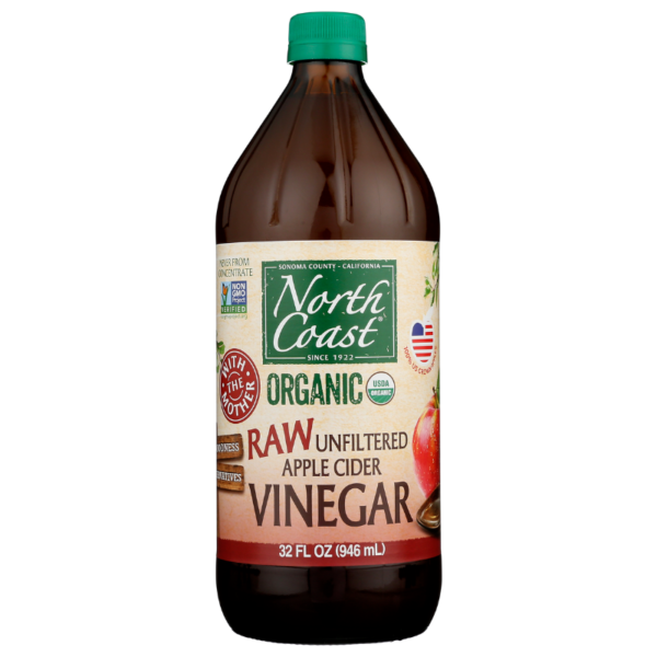North coast organic raw unfiltered apple cider vinegar 946ml