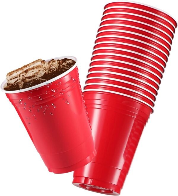 16oz Red plastic cups 12pcs