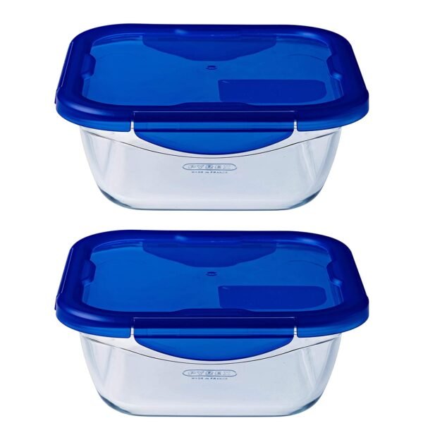 2pk Rectangle 1.9lt food container