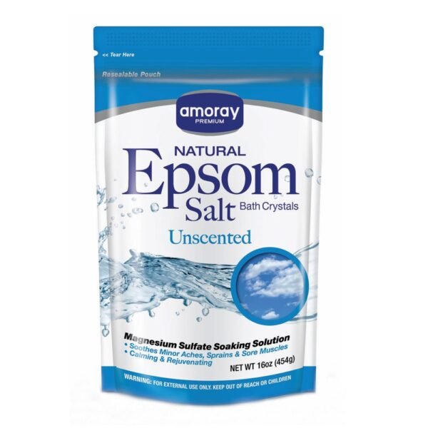 Amoray natural epsom salt unscented 454g