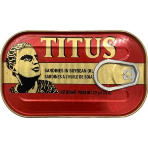 Titus sardines in soybean oil 125g