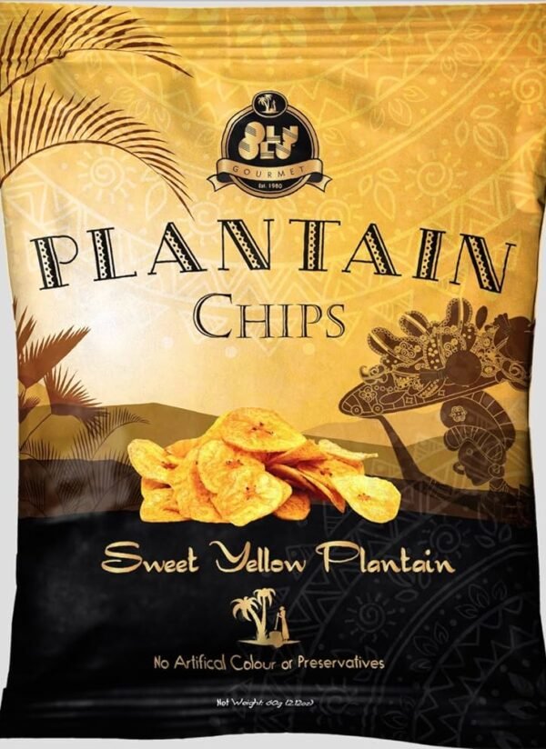 Olu olu sweet yellow plantain chips with chilli60g