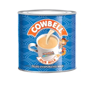 Cowbell filled evaporated milk