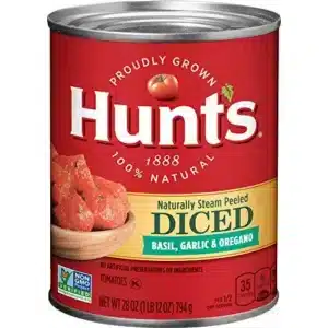 Hunts diced with basil garlic oregano 28oz