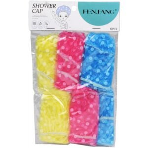 Strong durable vinyl shower cap 6pcs